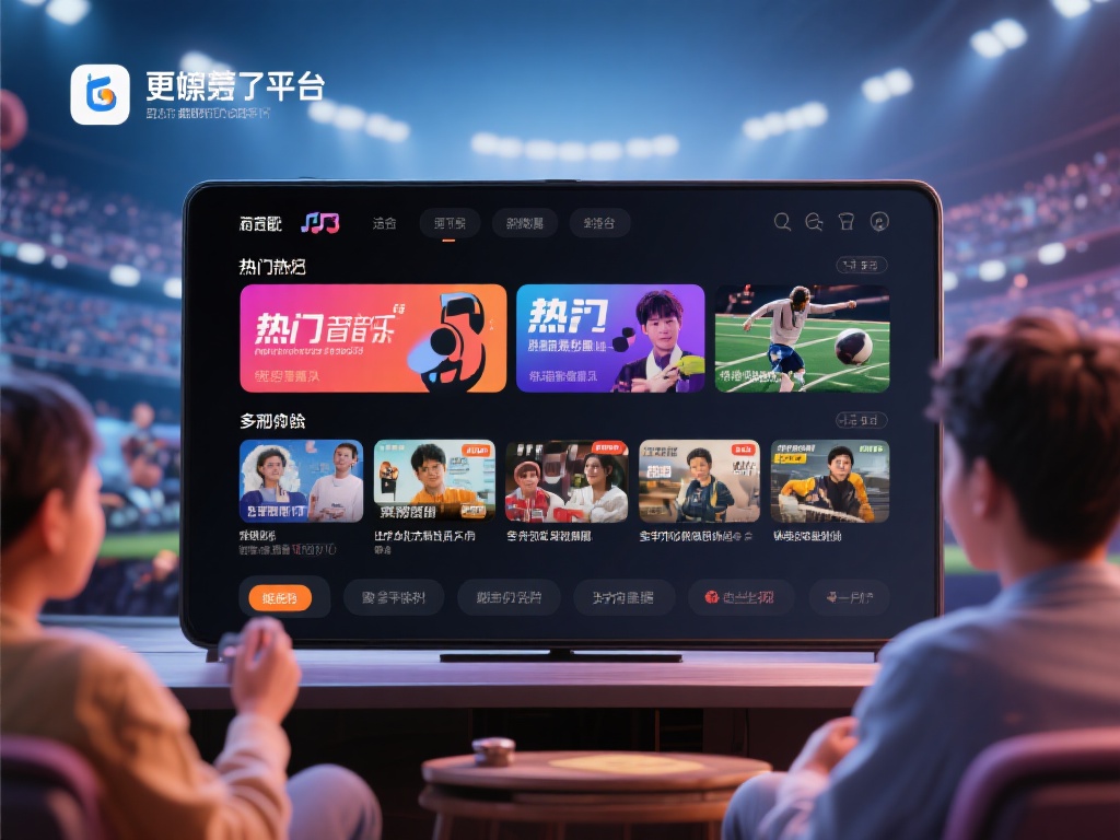 更棒的是，平台还适配了热门的音乐、体育以及影视资源