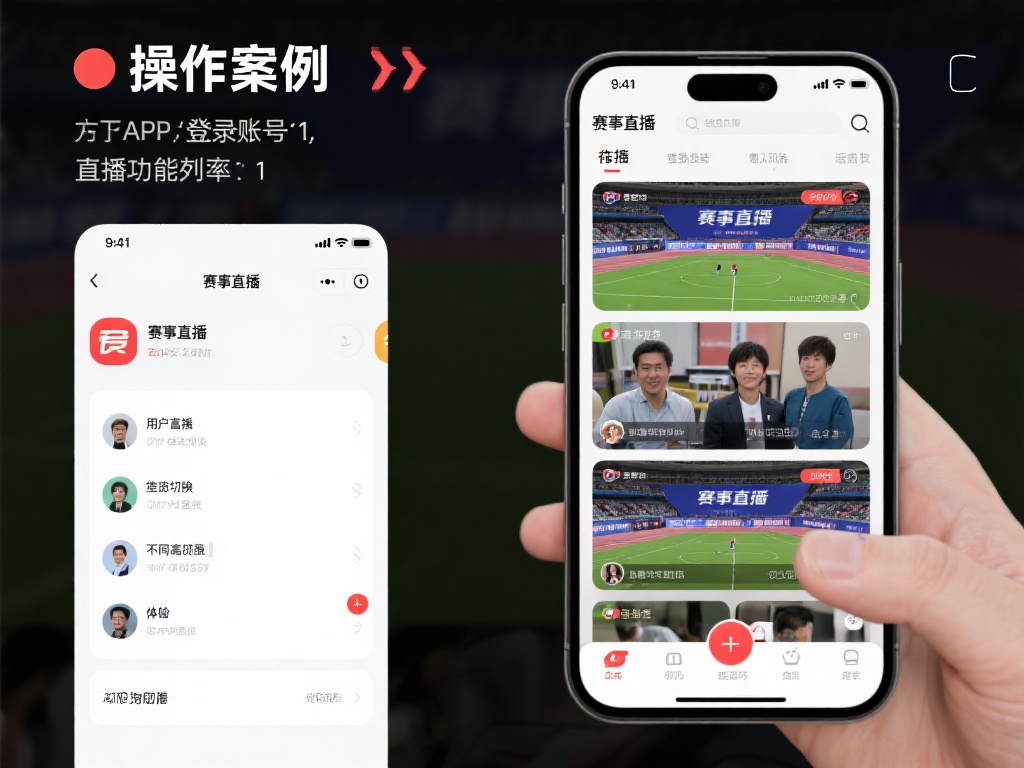 操作案例：观看赛事直播
以直播功能为例：
1.